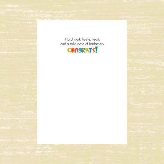 Damn Right You Did - Congratulations Card