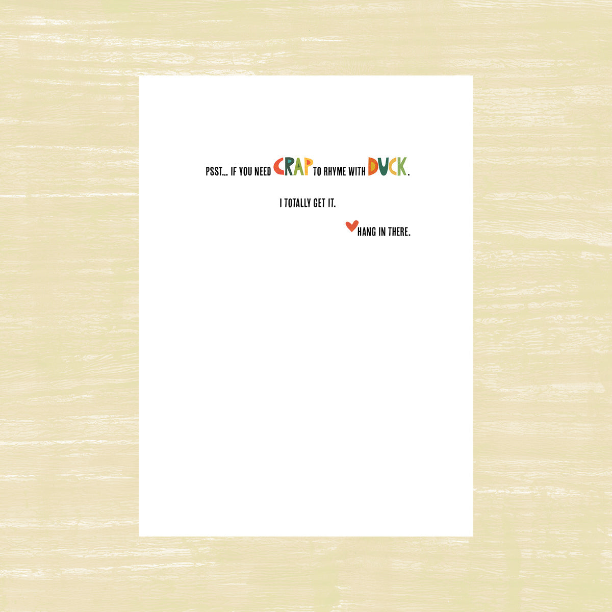 Crappity Crap Crap Crap Greeting Card