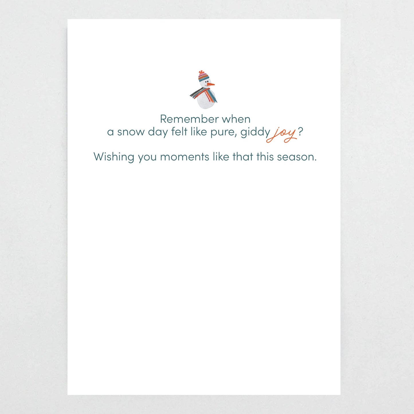 Snow Day Joy Holiday Card - Winter Christmas Greeting
