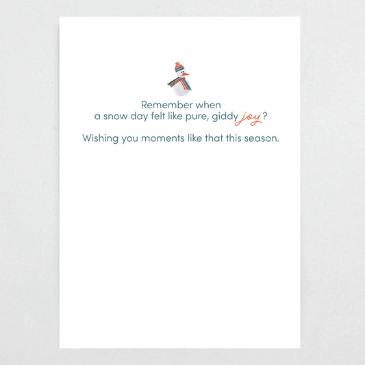 Snow Day Joy Holiday Card - Winter Christmas Greeting