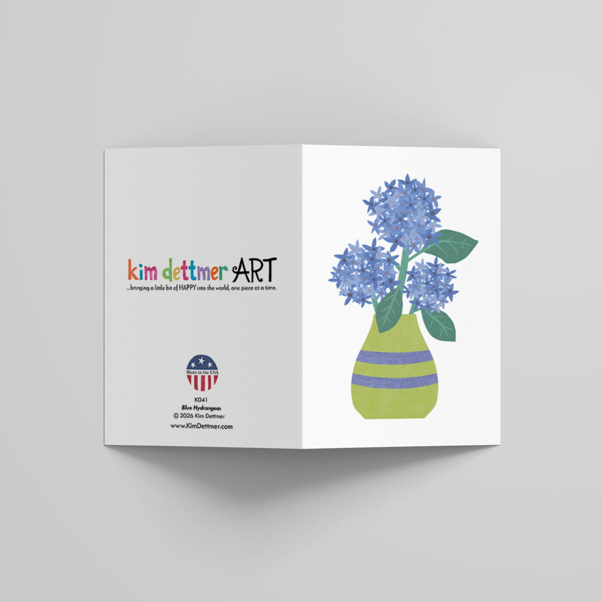 Blue Hydrangea - Greeting Card