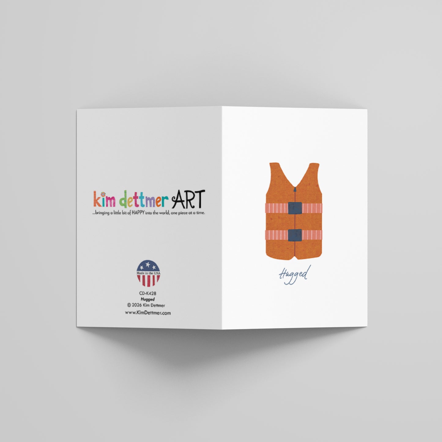 Hugged Life Jacket - Greeting Card