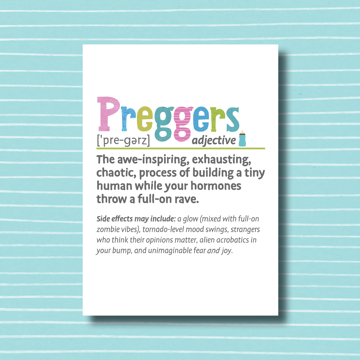 Preggers Snarked - Greeting Card