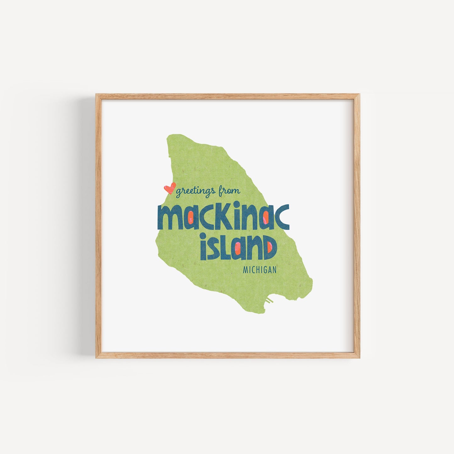 Greetings From Mackinac Island - 8x8 Art Print