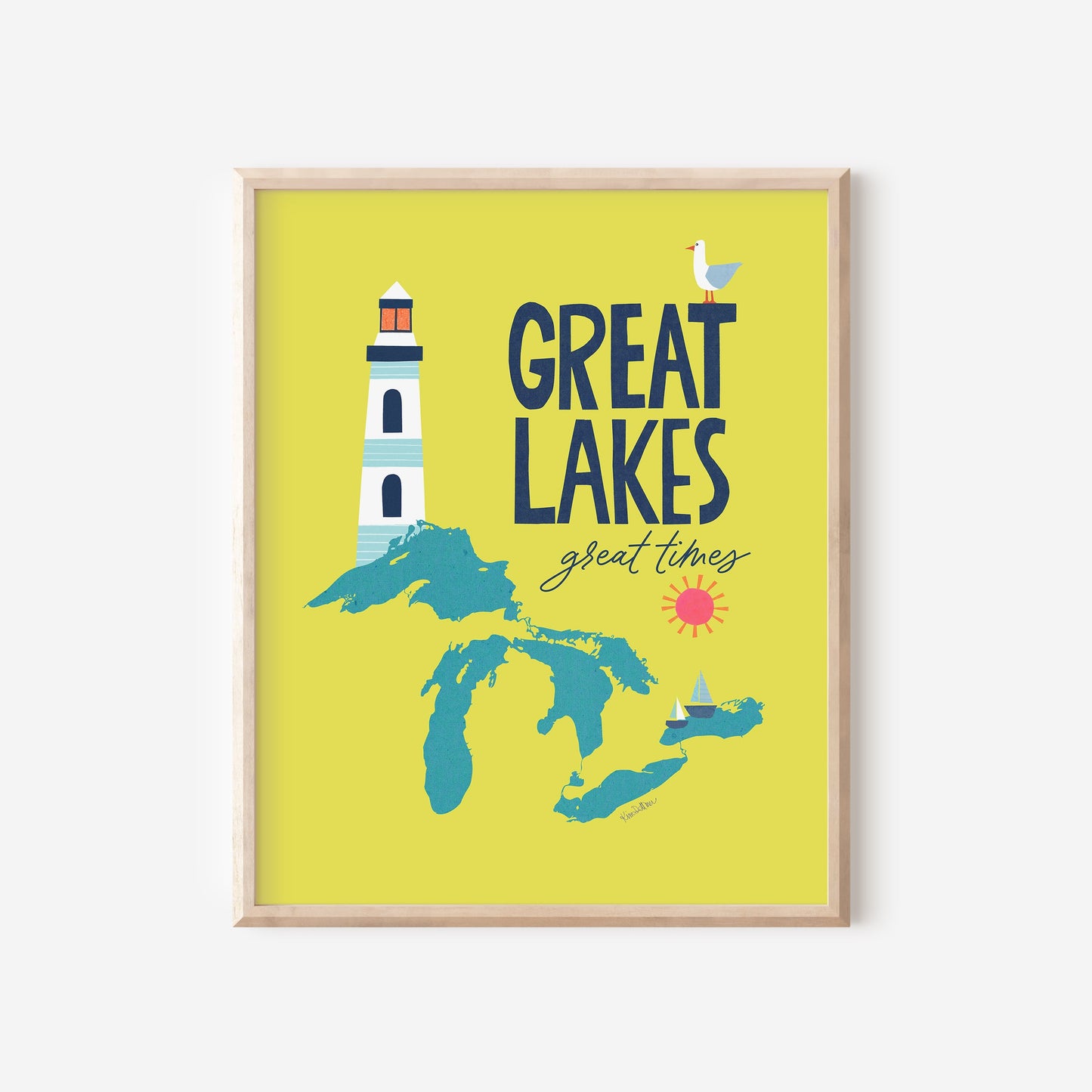 Great Lakes, Great Times - 8x10 Art Print