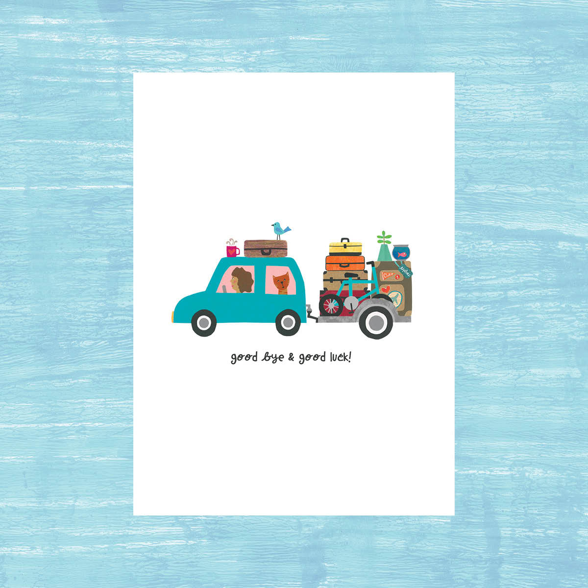 Good Bye & Good Luck - Greeting Card