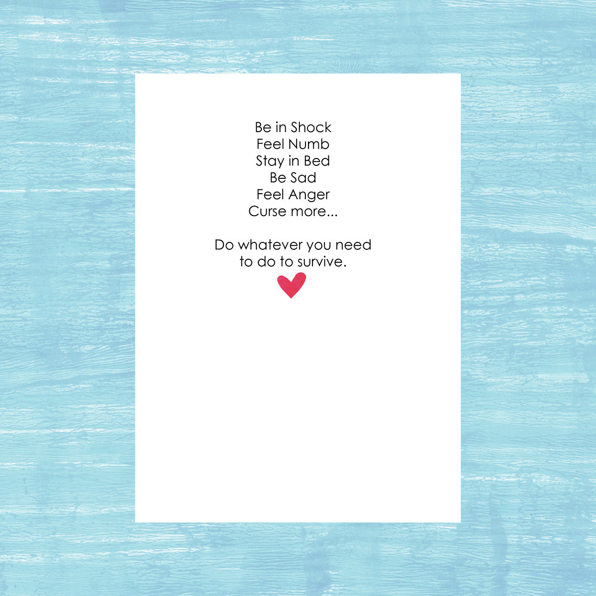 Cry, Scream, Curse, Bawl - Greeting Card