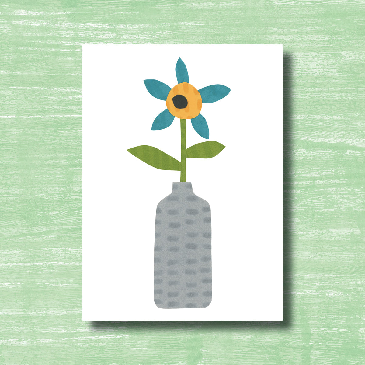 Blue Daisy - greeting card