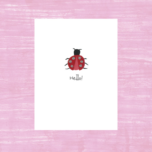 Hello Ladybug - Greeting Card