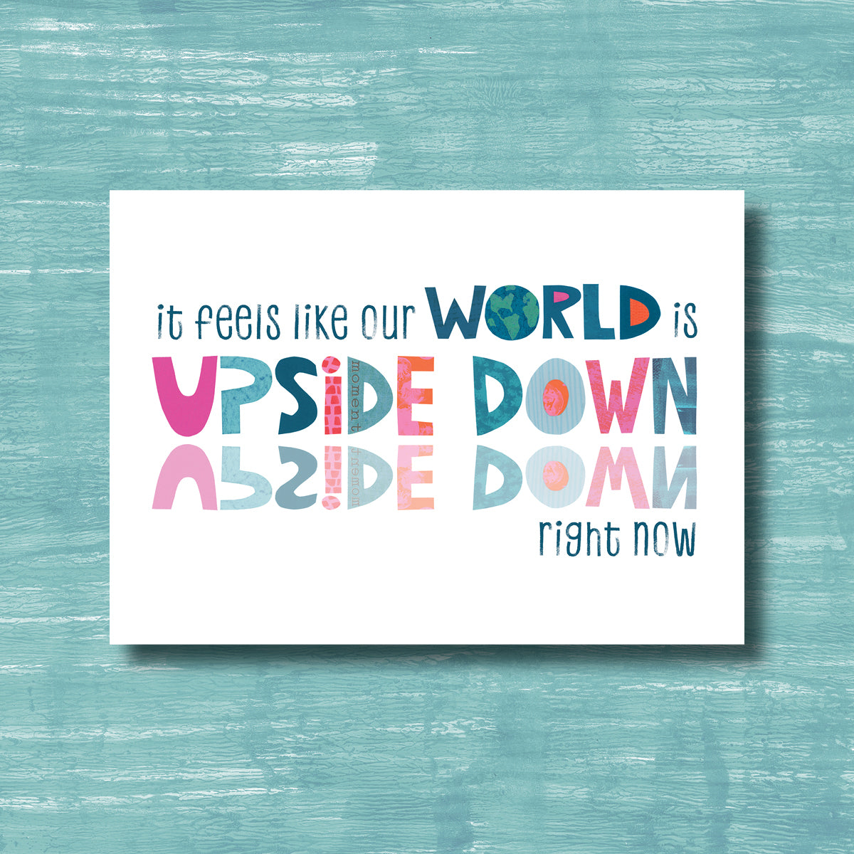 Upside Down World Greeting Card