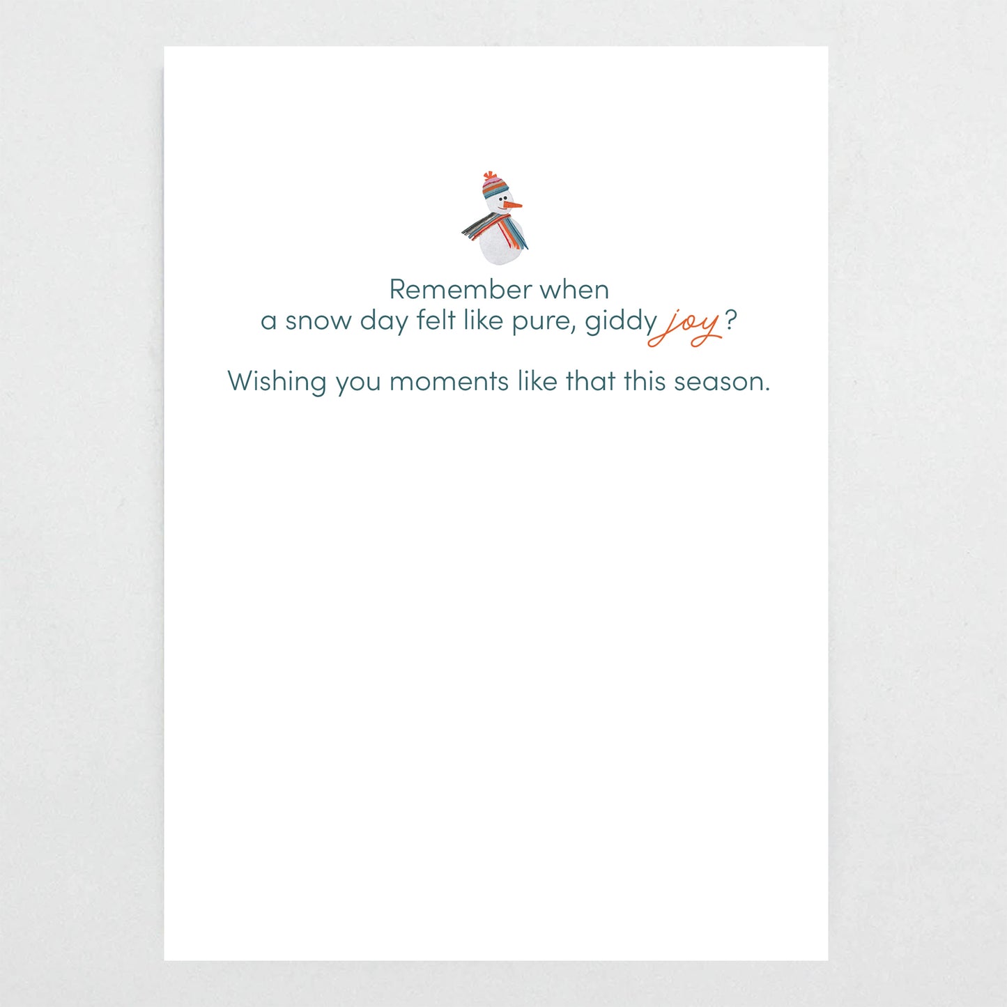 Snow Day Joy Holiday Card - Winter Christmas Greeting