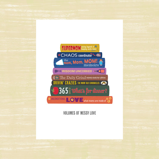 Mom Books - Greeting Card