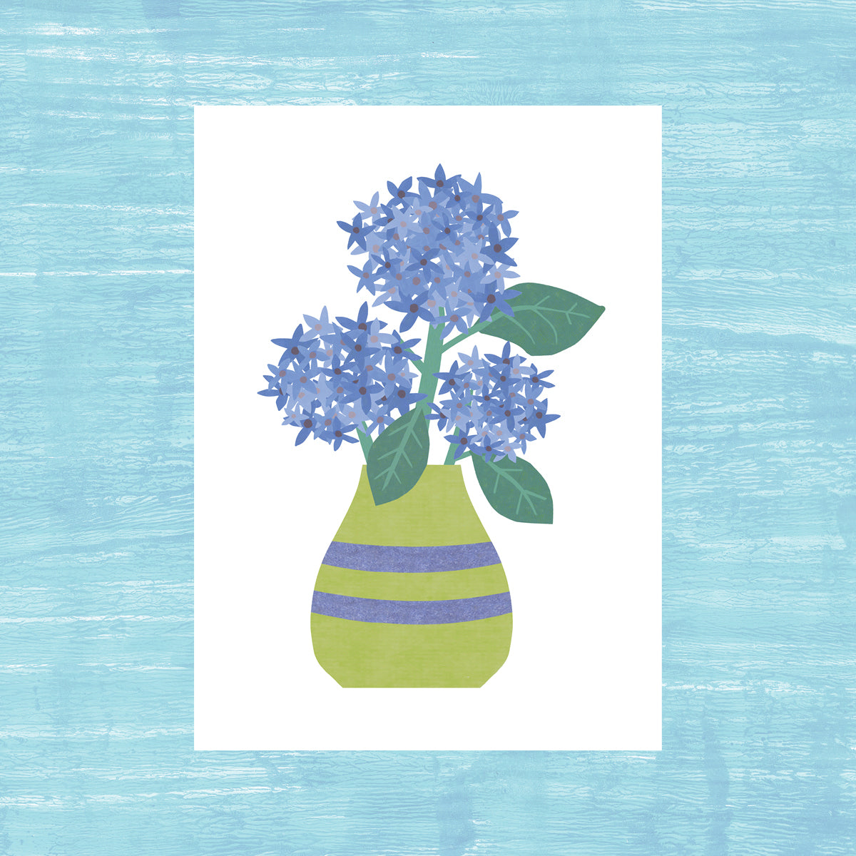 Blue Hydrangea - Greeting Card