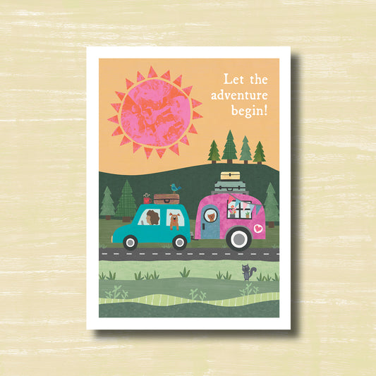 Let the Adventure Begin - Greeting Card