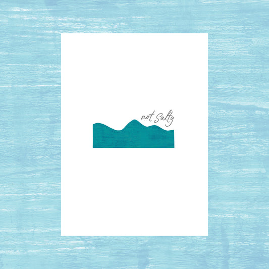 Not Salty Wave - Greeting Card