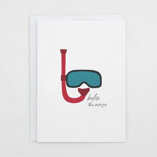 Below the Noise Scuba - Greeting Card