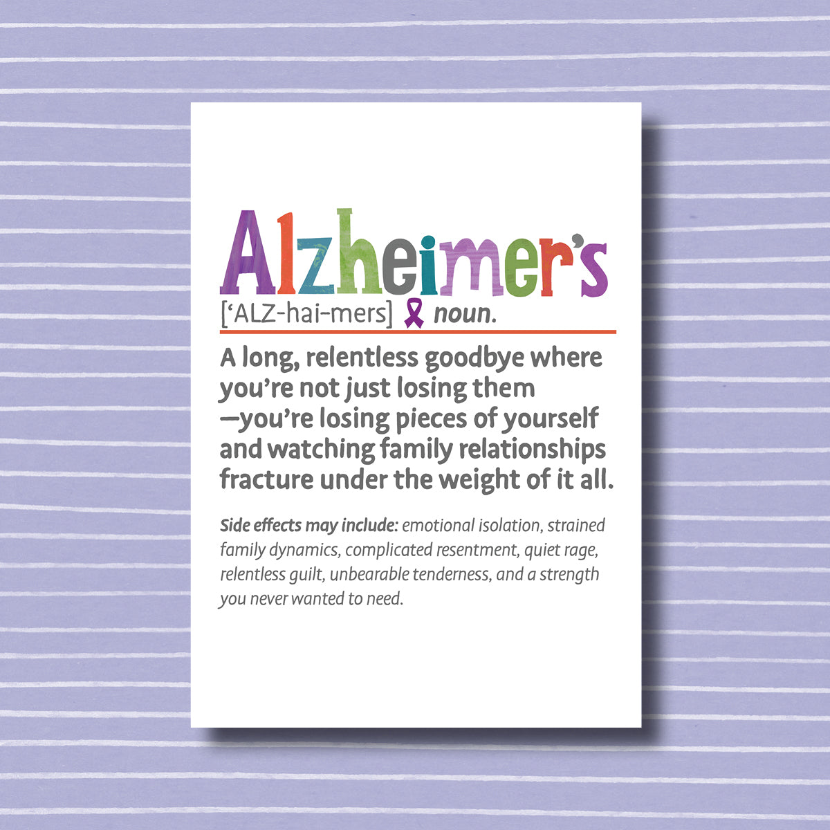 Alzheimer's Snarked - Greeting Card