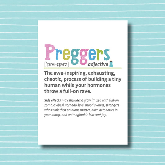 Preggers Snarked - Greeting Card