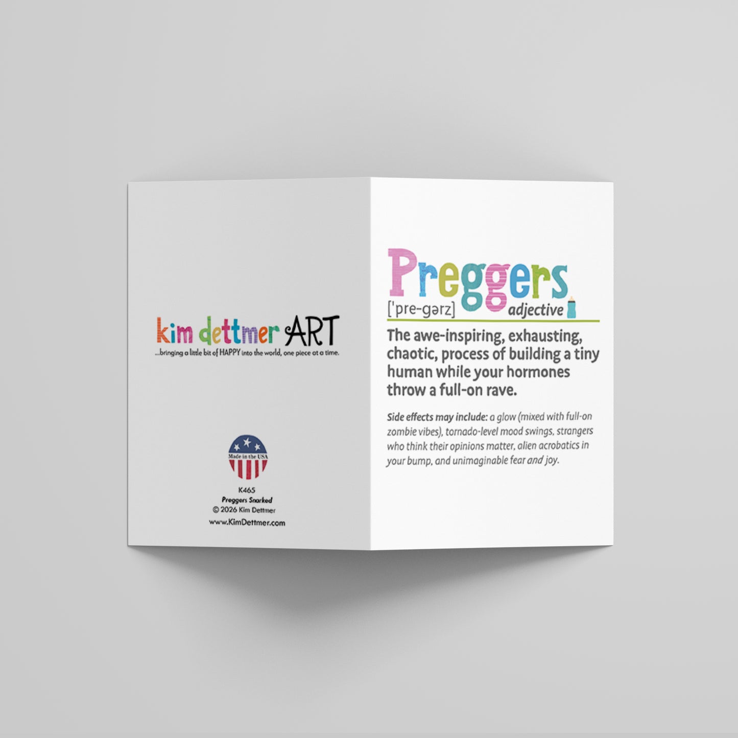 Preggers Snarked - Greeting Card