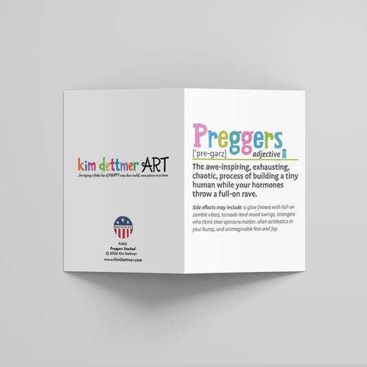 Preggers Snarked - Greeting Card