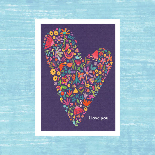 I Love You Heart - Greeting Card