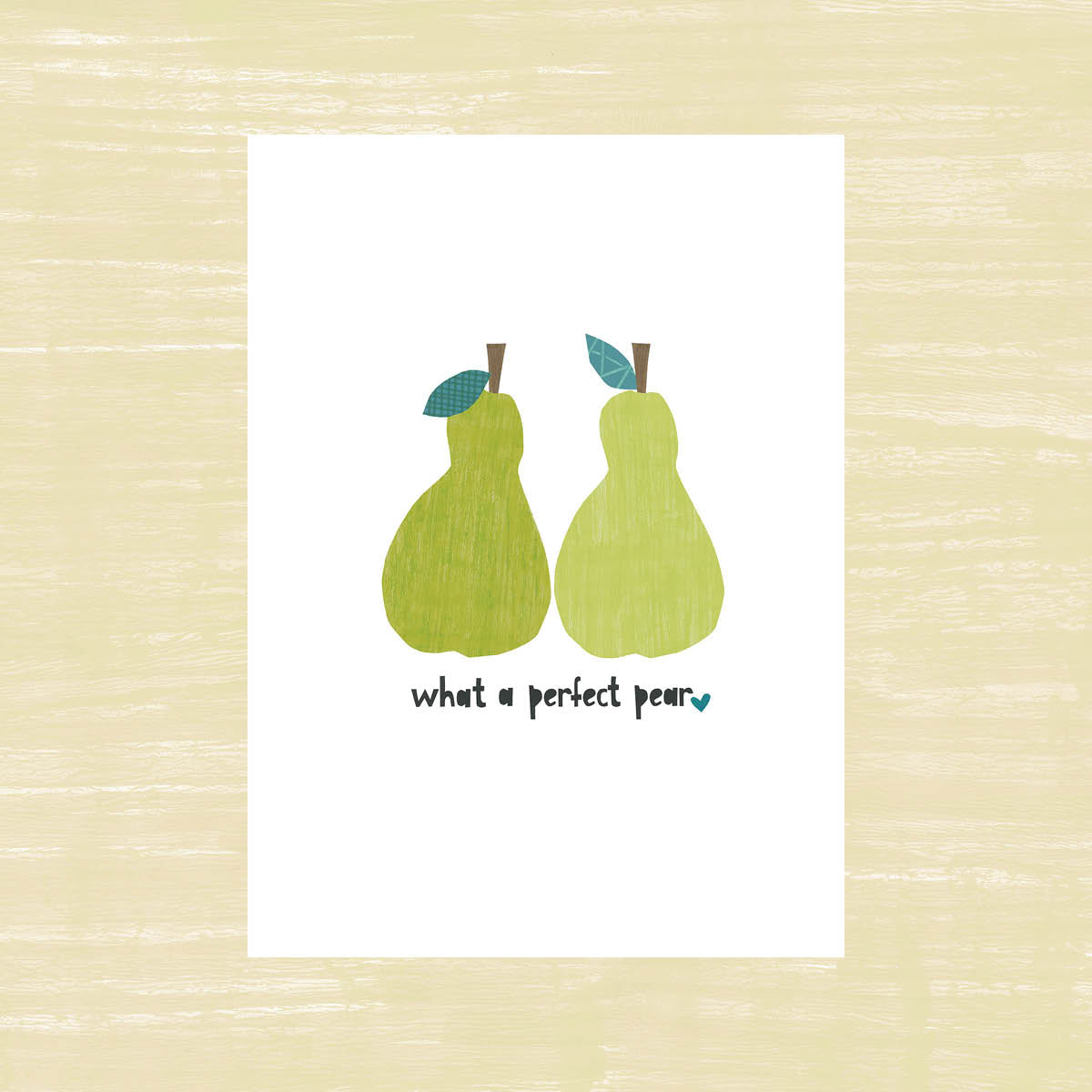 Perfect Pear - Greeting Card