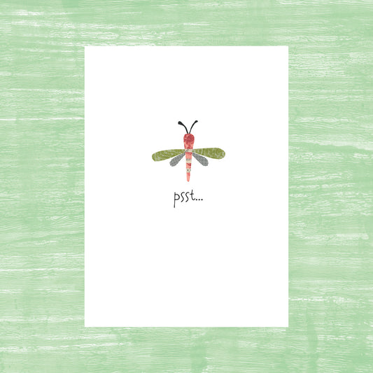 psst...Dragonfly - Greeting Card