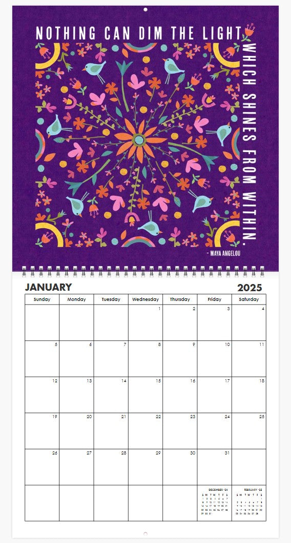 2025 Bloom Wall Calendar