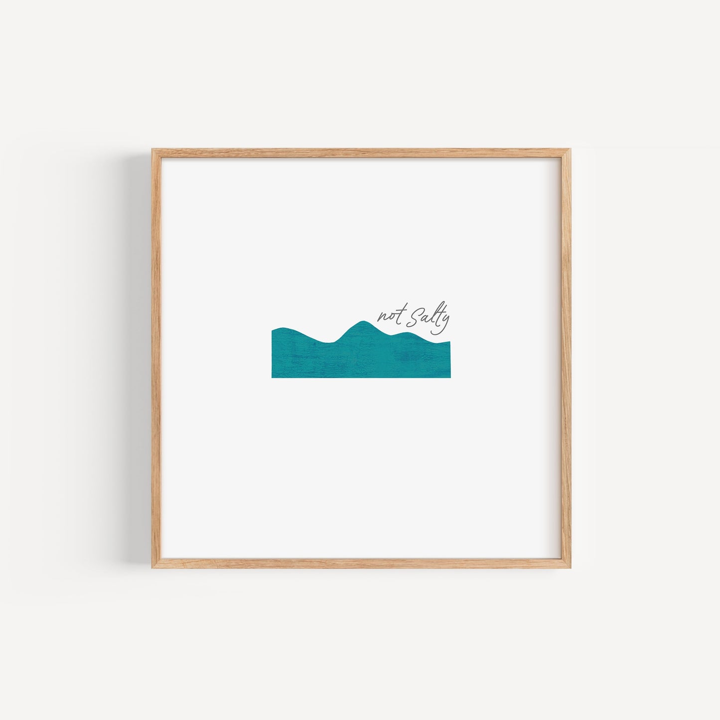 Not Salty Wave - 8x8 Art Print