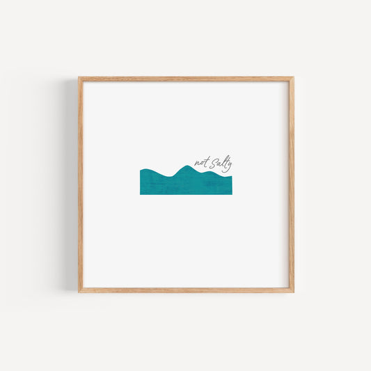 Not Salty Wave - 8x8 Art Print