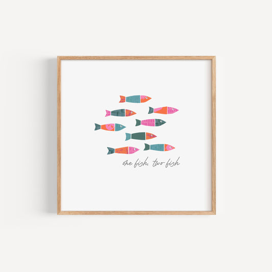 One Fish, Two Fish - 8x8 Art Print