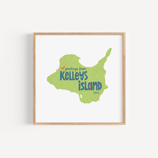 Greetings From Kelleys Island - 8x8 Art Print