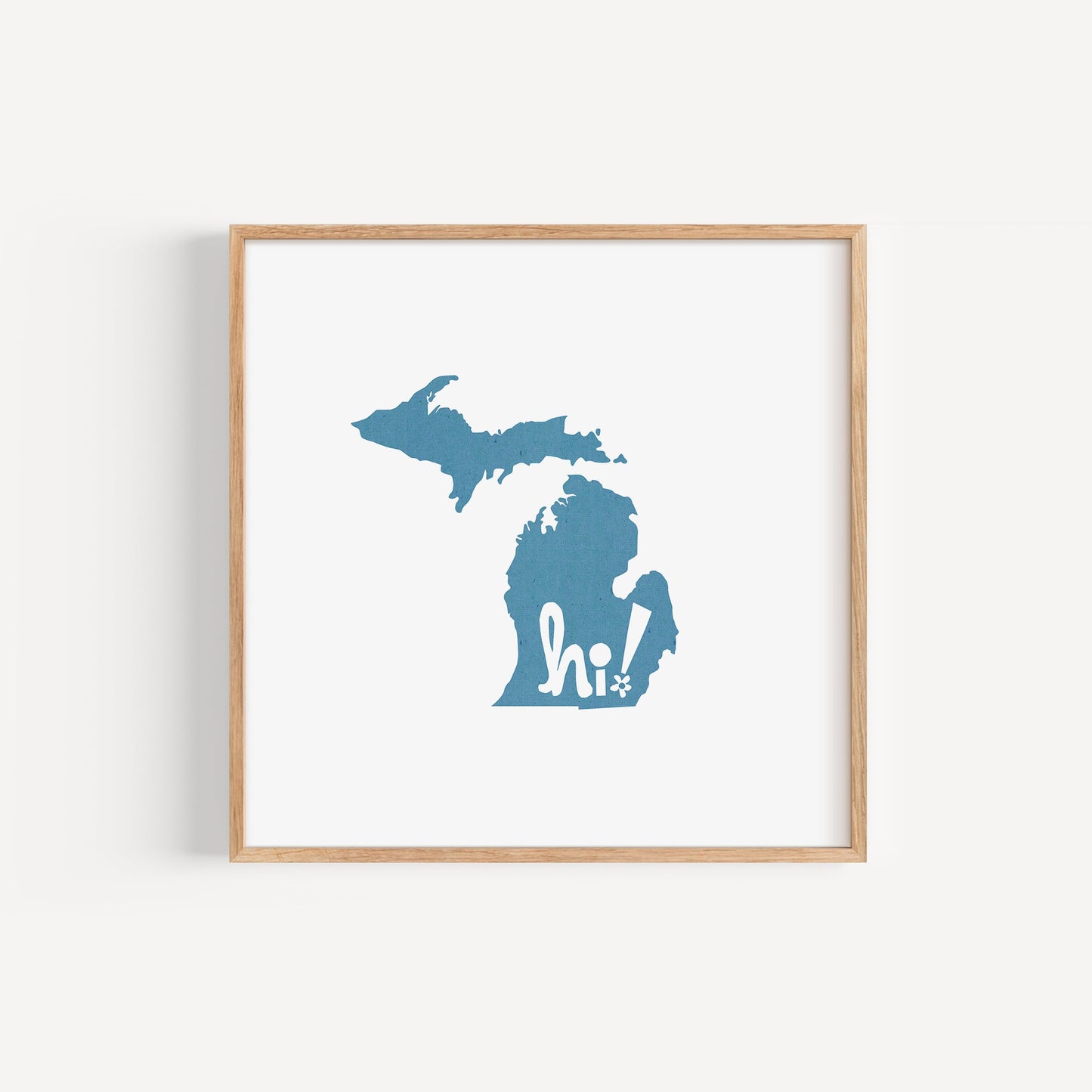 Hi Michigan - 8x8 Art Print