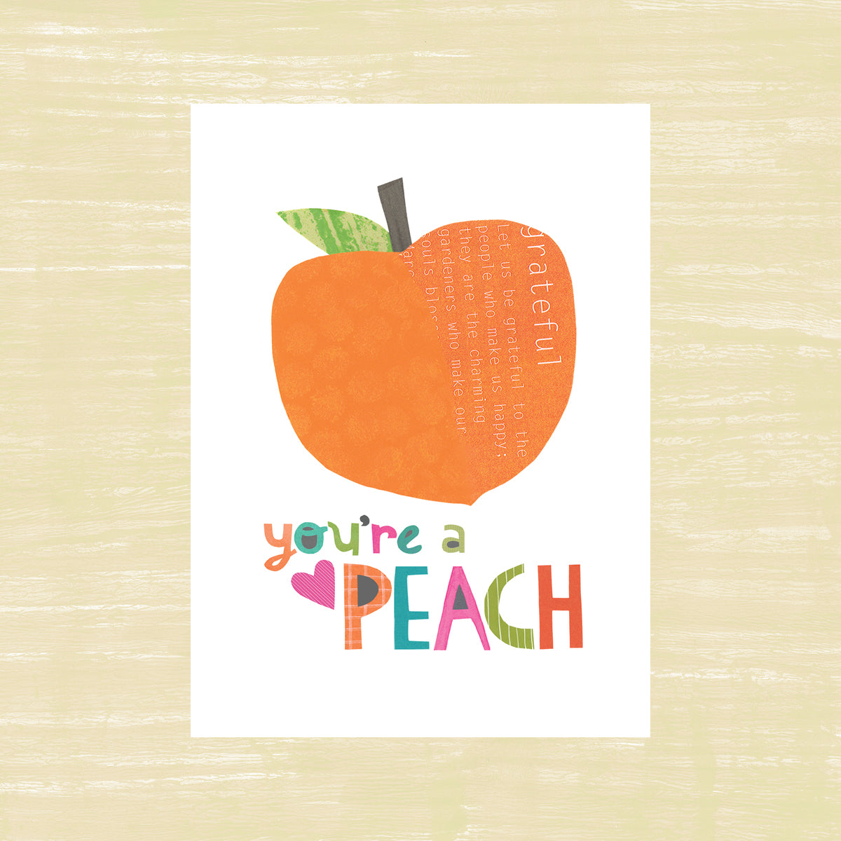 You're A Peach - Thank You Card