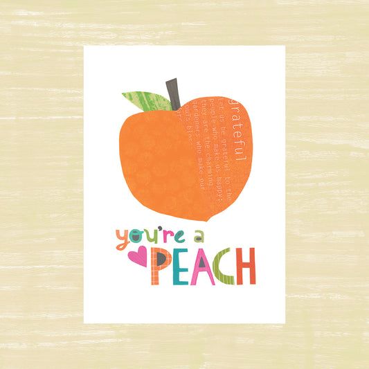 You're A Peach - Thank You Card