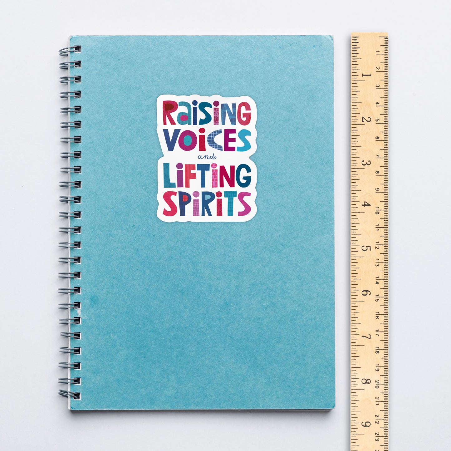 Raising Voices and Lifting Spirits Vinyl Sticker – Die-Cut