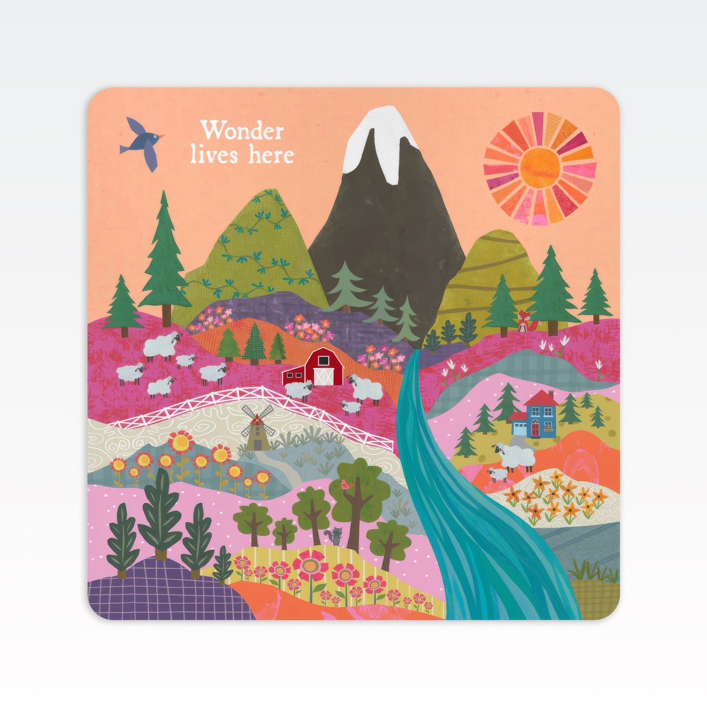 Wonder Lives Here Vinyl Sticker – 4" Square