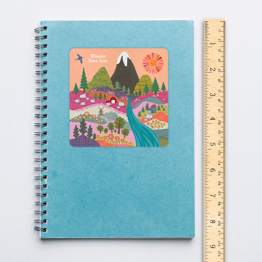 Wonder Lives Here Vinyl Sticker – 4" Square