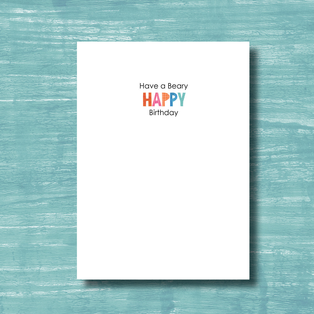 A Beary Happy Birthday - Birthday Card