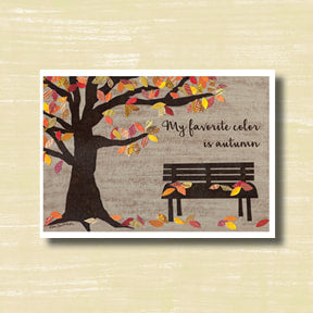 My Favorite Color is Autumn - greeting card