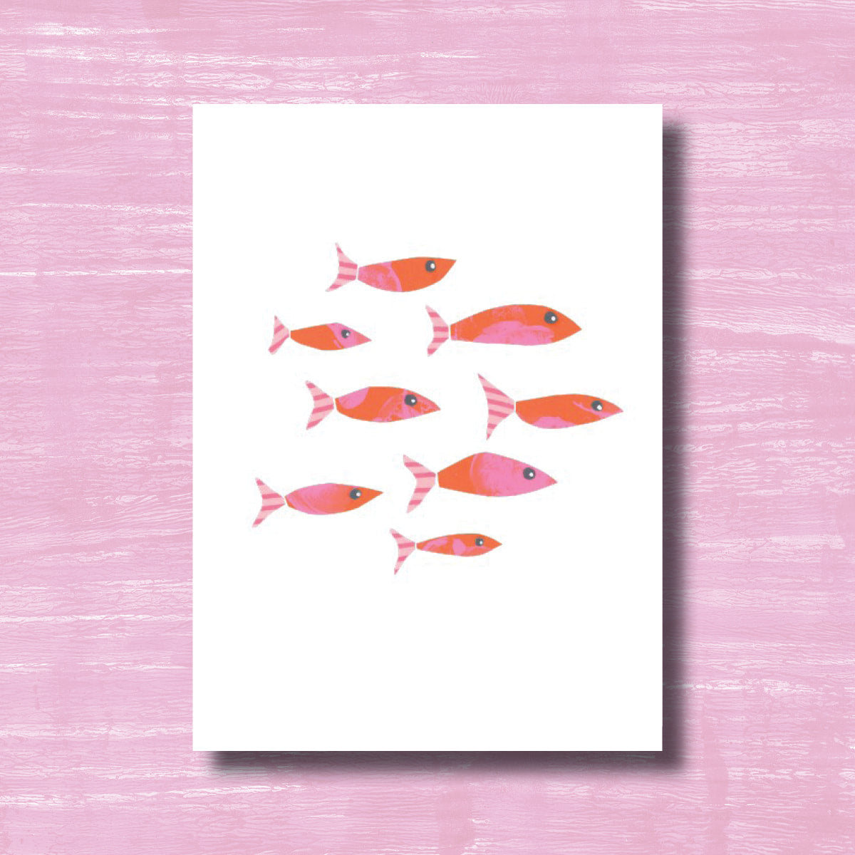 Pink Fish - greeting card