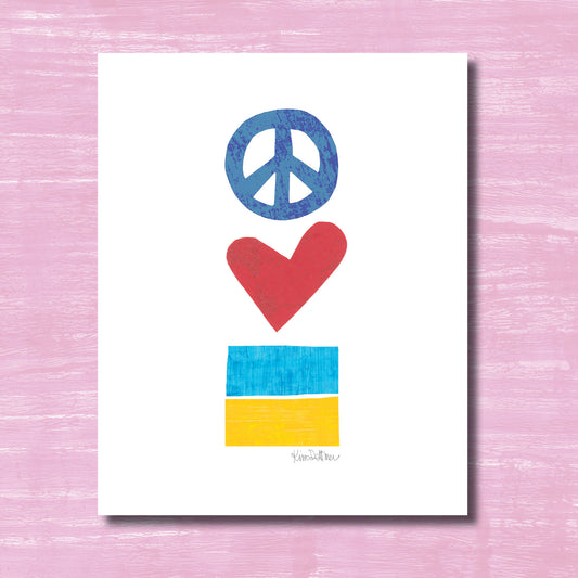Peace and Love for Ukraine - print