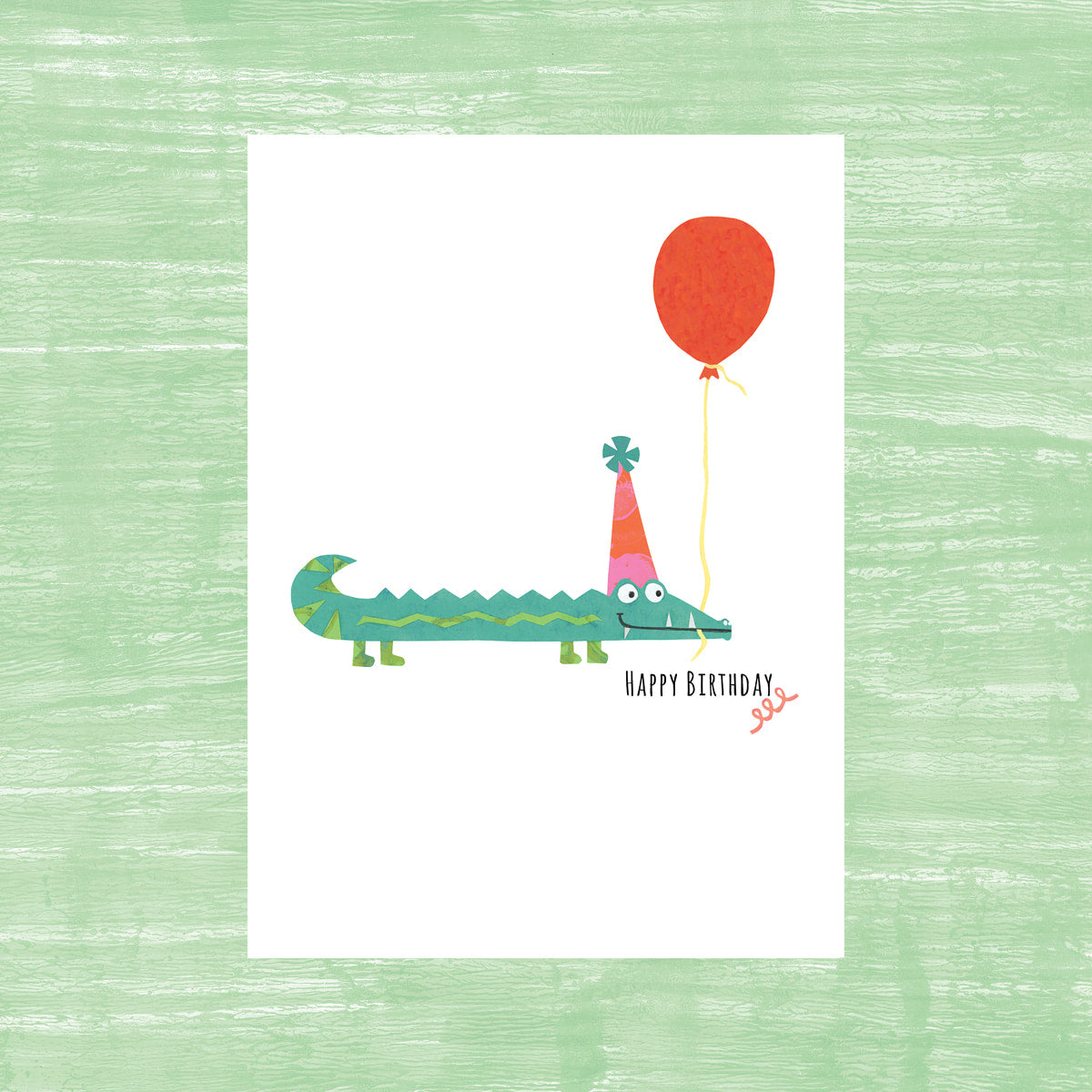 Alligator Birthday - Greeting Card