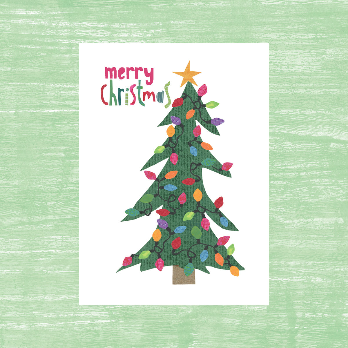 Merry Christmas Tree - Greeting Card