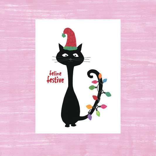 Feline Festive - Greeting Card