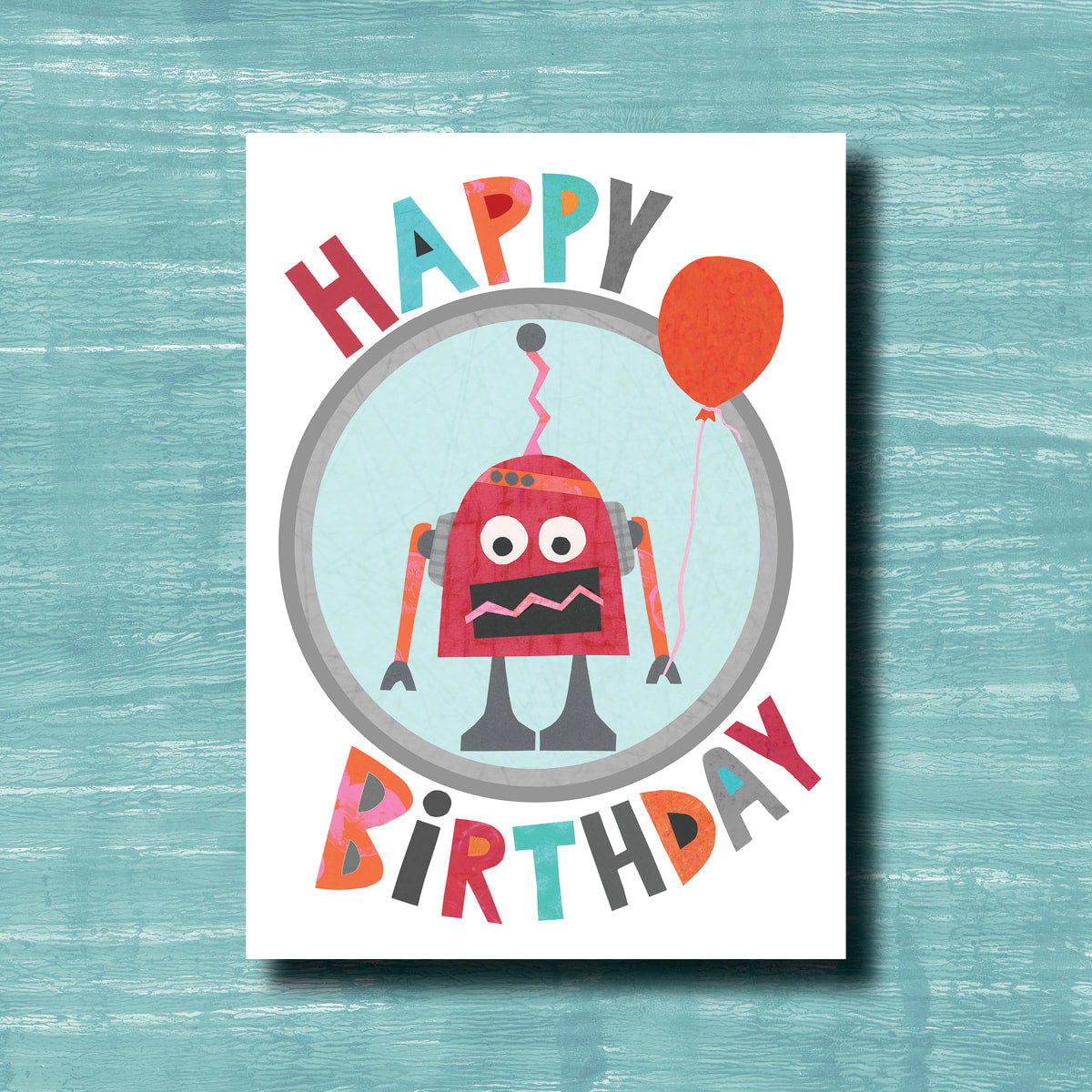 Robot Birthday - Greeting Card